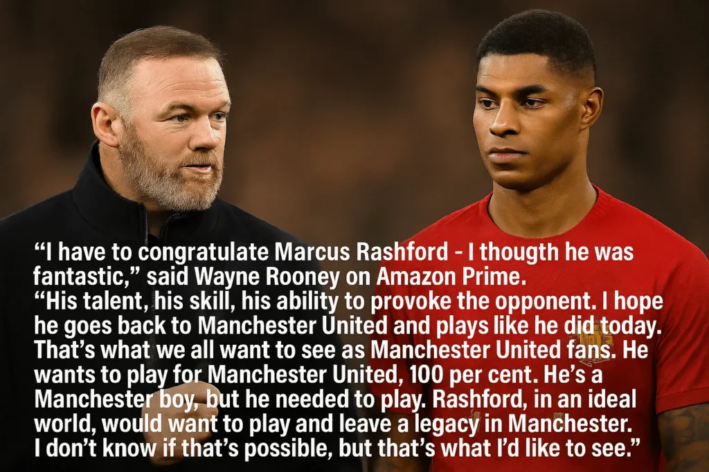 Some fans like Wayne Rooney want to see Marcus Rashford performing his best at Man United