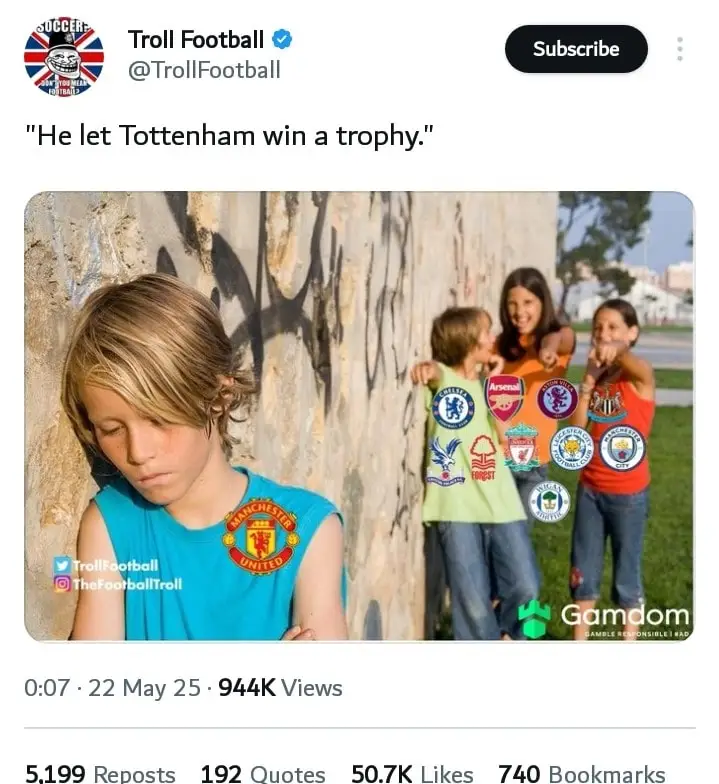 Manchester United and Tottenham Hotspurs