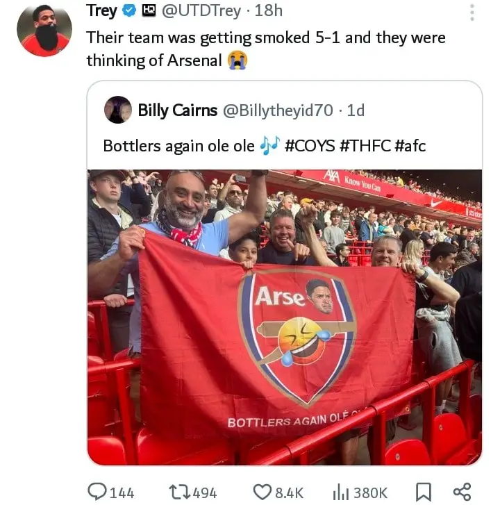 Tottenham Hotspurs must love themselves