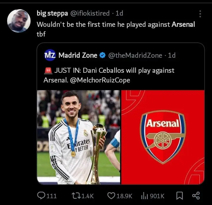 how much Real Madrid fans value Dani Ceballos.