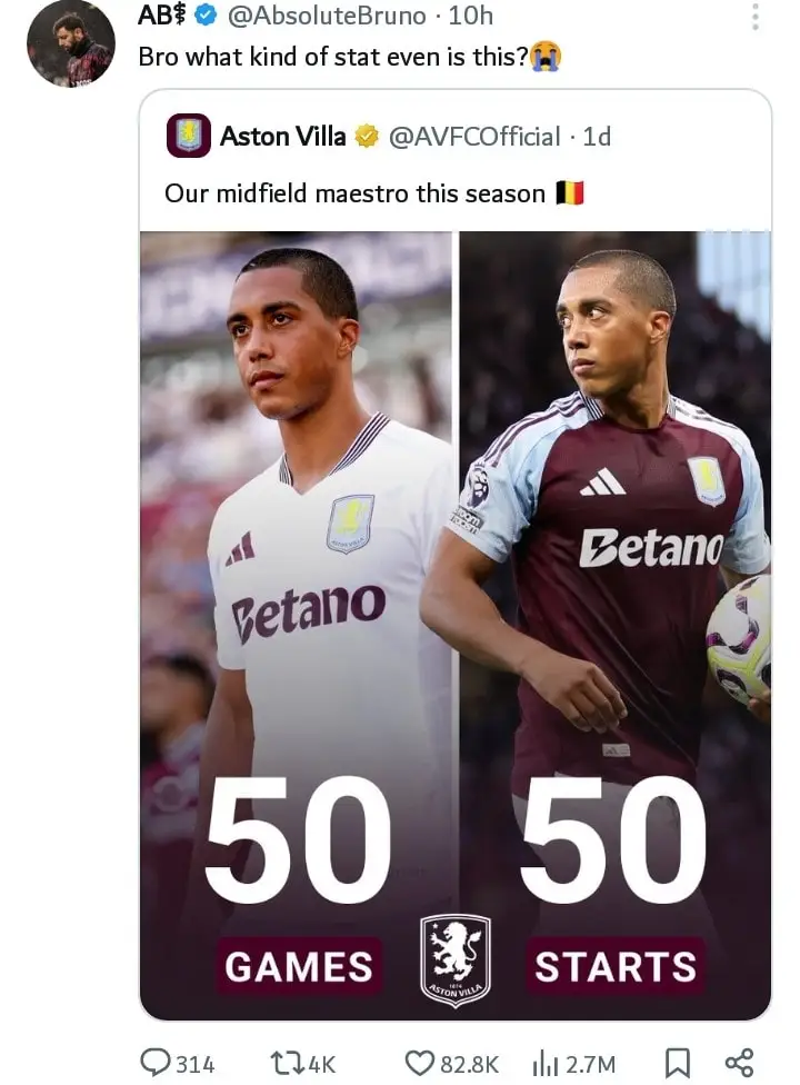 Youri Tielemans and Aston Villa